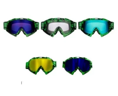 Gafas De Motocross Para Moto Racing Googles Quad Bike Cross Enduro Verde - Imagen 1 de 4