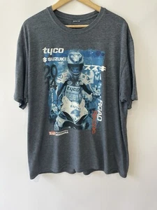 Suzuki Racing Men’s Blue Grey Graphic Print T Shirt Size XXL - Picture 1 of 8