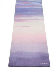 Combo Yoga Mat 2 in 1 Hot Yoga Power Bikram Ashtanga Sweat w/ Carrying Strap - Picture 1 of 7