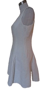 Prístino Vestido Patinador VERSACE Blanco Estructurado Texturizado Ajuste y Acampanado 46 EE. UU. 6 8  - Imagen 1 de 4