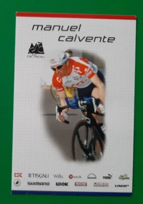 CYCLISME carte  cycliste MANUEL CALVENTE équipe CSC TISCALI 2002 - Photo 1/2