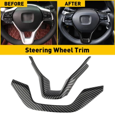 Steering Wheel Cover Trim Accessories Carbon Fiber for 2018-2022 Honda Accord - Image 1 of 4