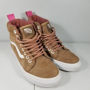 Vans Off the Wall Skater Street Wear High Top Brown Suede Pink M SZ 5.5 W SZ 7 - Picture 1 of 9