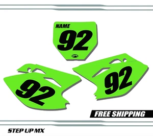 Kawasaki KX450F 2006-08 Number Plates with Your requested name and number - Bild 1 von 1