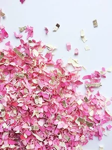 Pink and gold Princess confetti 2 cups gender reveal shower party birthday decor - Picture 1 of 3