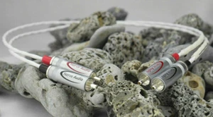 Nerve Audio Axon 24 RCA Audio Interconnect Cables Silver Plated OFC 1 meter  - Picture 1 of 5