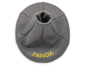 FOR FIAT PANDA 2 II 169 03-12 GEAR SHIFT GAITER GRAY LEATHER EMBROIDERY YELLOW - Picture 1 of 4
