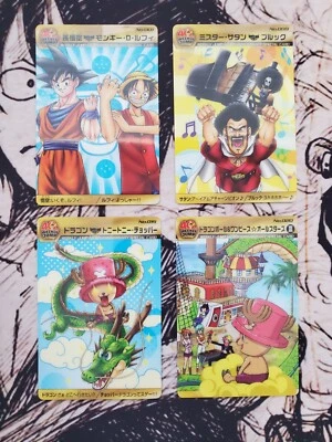 Dragon Ball X One Piece Jump Magazine 40 Aniversario Tarjeta Goku Luffy Lote Foto 1 de 2