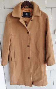 Vtg Women's BURBERRY Beige OVER COAT, Jacket SIZE 10 - Long, TRENCH Viscose 90's - Picture 1 of 9