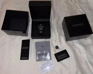MOVADO MEN'S WATCH QUARTZ ALL S/S SAPPHIRE SWISS 0606066 NEW OBO - Picture 1 of 5