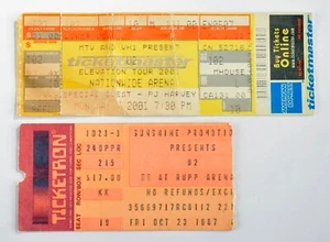 Vintage 1987 U2 JOSHUA TREE TOUR Concert Ticket Stub + 2001 Elevation Ticket #7 - Picture 1 of 5