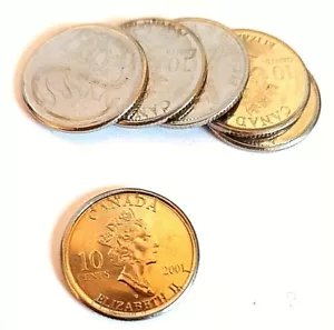 Kanada 10 Cent Münzen alle von 2001 x 6 - Bild 1 von 2