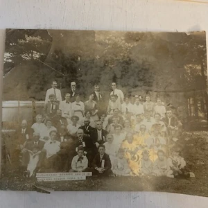 Antique Photo Burlingame Reunion Aug 20, 1913 Kellogg Studio Cuba, NY 9.5” X 7.5 - Picture 1 of 7
