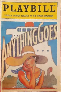 Playbill Anything Goes Lincoln Center Theater Patti LuPone 1989 Broadway - Picture 1 of 3