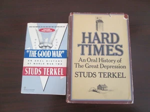 NIETEN TERKEL HARTE ZEITEN VINTAGE HARDCOVER & DER GUTE KRIEG TASCHENBUCH Oral History - Bild 1 von 6