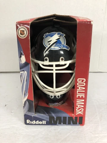 Riddell Tampa Bay Lightning Mini Goalie Mask Helmet Mancave VTG in Box Cover