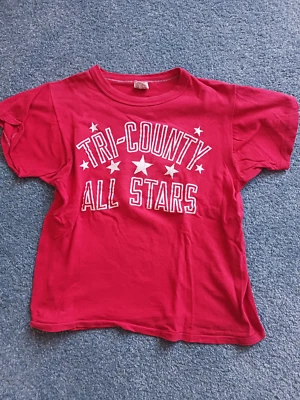 Vintage Tri-County All Stars T-shirt in Red, Women's Small - Image 1 of 4