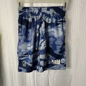 NBA Basketball Blue Camouflage Shorts Youth Boys Size 8 Small - Picture 1 of 7