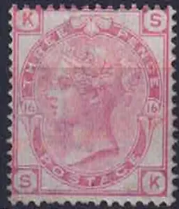 QV 1875 3d rosa pallido SG143 piastra 16 V fine come nuovo - Foto 1 di 1
