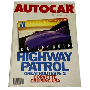 Vintage AUTOCAR RARE Magazine 11 MARCH 1987,Highway Patrol,Corvette Cruising USA - Imagen 1 de 24