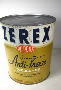 Vintage Du Pont Zerex Anti Freeze MR-8 1 Gallon Anti Freeze - Picture 1 of 9