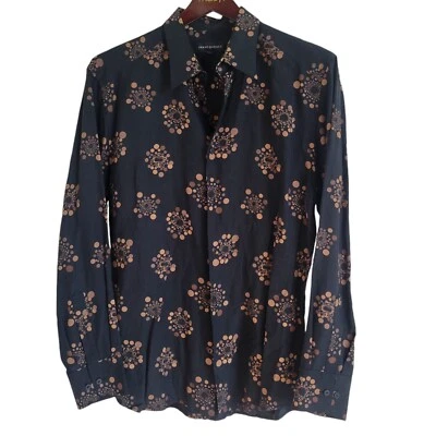 JHane Barnes Geometric Long-Sleeve Relaxed Fit Shirt Mens. Size Large. Pre-owned - Image 1 of 4