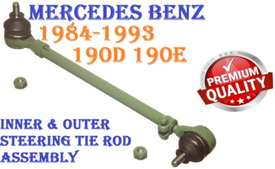 Inner & Outer Left (Driver) Side Steering Tie Rod Assembly for 84-93 Mercedes - Image 1 of 4