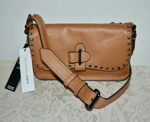 NWT $198 AIMEE KESTENBERG Crossbody Bag "Happy Hour" Camel Leather Studs - Picture 1 of 9