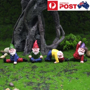 HOT Cute Creative Naughty Gnome Dwarf Garden Decor Statue Old Man Fairy Ornament - Picture 1 of 10