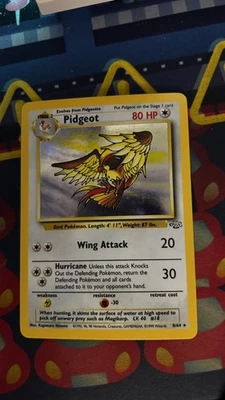 Pidgeot 8/64 LP! Holo Rare Jungle Set Unlimited Edition Pokemon Card 1999 WOTC - Image 1 of 2