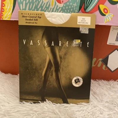 Pantimedias Vassarette Marfil Medianas Largas Transparente Microfibra Control Top Gamuza Seda Foto 1 de 4