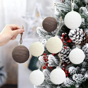 Palline di Natale Ornamenti Boho Casale Palline da Appendere Ornamenti Rustici per X3P5 - Foto 1 di 15