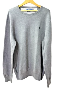 Polo Ralph Lauren HERREN XL GEBRAUCHT Pima Cotton GRAU Sweater Pullover BAUMWOLLE - Bild 1 von 8