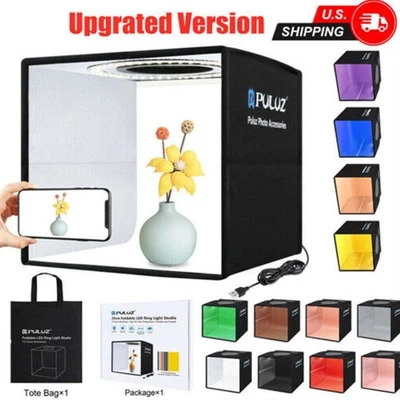 20cm/40cm Large Portable LED Photo Light Box Shooting Tent Studio Photography - Image 1 of 4