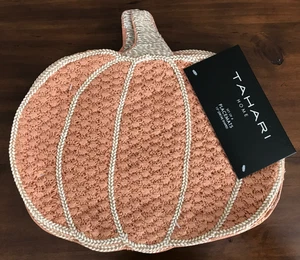 NUEVO Tahari HOME ~ Juego de 4 Naranja Calabaza ~ Manteles individuales ~ ACCIÓN DE GRACIAS - Imagen 1 de 2