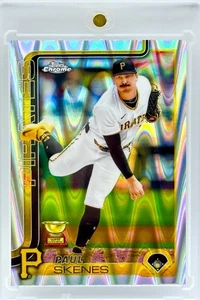 Paul Skenes RARE ROOKIE CUP RAYWAVE REFRACTOR CHROME INVESTMENT CARD MINT W CASE - Picture 1 of 1