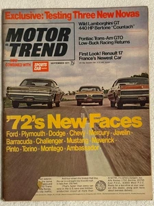 Motor Trend Magazine Sept 1971 ‘72s New Faces 1941 Lincoln Continental Cabriolet - Picture 1 of 6