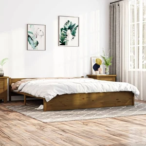 King Size Bed Frame Solid Pine Wood Timber Slats Legs Mattress Base Platform - Picture 1 of 9