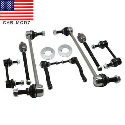 For 2013-2018 FORD FUSION EDGE LINCOLN MKX MKZ 8x Front Tie Rod Ends Sway Bars - Image 1 of 4