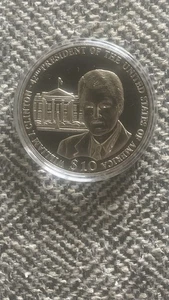 American Mint Presidents of USA Bill Clinton $10 Liberia Coin Uncirculated - Picture 1 of 4