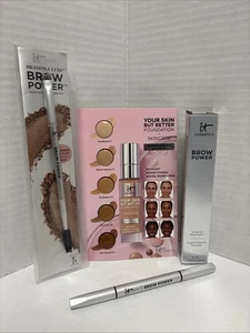 IT Brow Power Set! Universal Taupe Pencil, Brush & Sample Card - Picture 1 of 2
