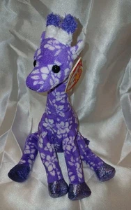 Ty Beanie Babies Sunnie The Purple Giraffe Plush New - Picture 1 of 5