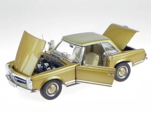 Mercedes R113 230 SL Pagode 1963 HT gold diecast model car Norev 1/18 - Picture 1 of 7