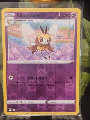 Ribombee Reverse Holo Uncommon SWSH07: Evolving Skies 079/203 NM - Image 1 of 2