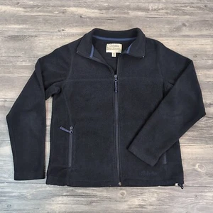 Cabelas Women’s Medium Outerwear Full Zip Up Fleece Black Long Sleeve Jacket - Picture 1 of 11