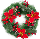 Christmas Wreath 30cm, Decorations Front Door Ornament... 