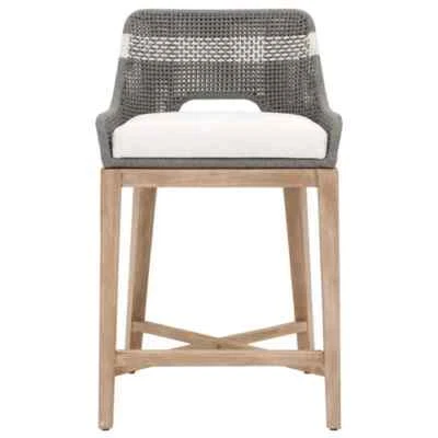 Star International Furniture Woven Tapestry 26" Fabric Counter Stool in Gray New - Image 1 of 4