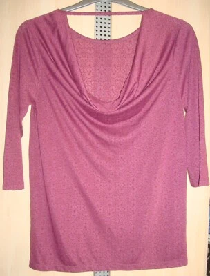 BIBA Dark Pink DRAPED BACK TOP with BIBA LOGO ALL OVER DESIGN 10 NEW!!! - Image 1 of 4
