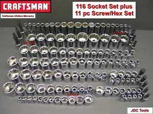 CRAFTSMAN 127 pc Socket Set 1/2 3/8 1/4   116 118 - Picture 1 of 1