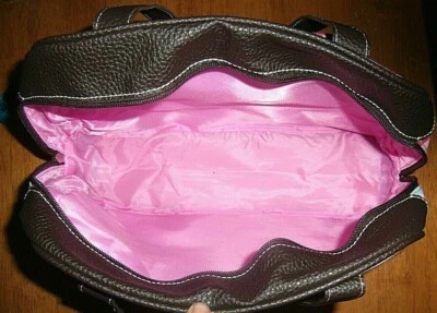 Mujer De Colección Raro Moda Estampado Apertura Amplia Bolso de Mano Cartera de Hombro Talla M Foto 1 de 4